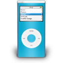 iPod Nano Blue On Icon 128x128 png